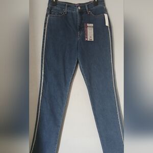 Gloria Vanderbilt Blue Skinny Jeans with Silver Accents